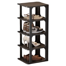 NOI ONE 簡約鞋櫃 4層, 1個, 黑色