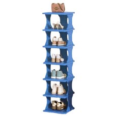 노이원 공간활용 다층구조 신발장 6칸, 블루, 1개