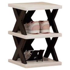 노이원 다층구조 신발장 3단, 블랙, 1개