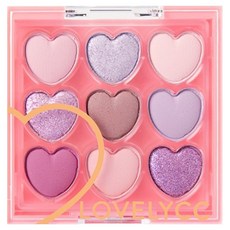 Lovelycc 魔法遮瑕心機9色眼影盤, 1個, 03莓果紫