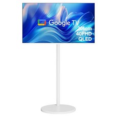 와이드뷰 QLED FHD 화이트에디션 스마트 TV 이동식 TV거치대, GTWV400FHDQ11(TV), EKWBYME38W(거치대), 고객직접설치, 거치대형, 101cm(40인치)