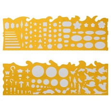 KORING 模板 繪圖模板 2件組 K-81, 單一顏色, 1套