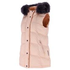 ELLE GOLF 女款狐狸毛長版鋪棉背心