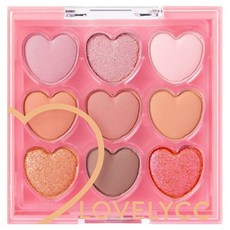 Lovelycc 魔法遮瑕心機9色眼影盤, 1個, 02珊瑚粉