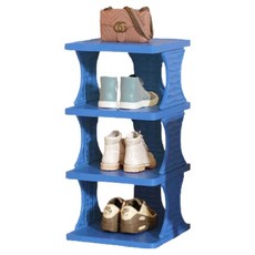 Noione 善用空間多層結構鞋櫃 3層, 1個, 藍色