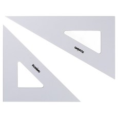 코링 템플레이트 제도용 삼각자 2종 세트 36cm KS-1-36, 1개