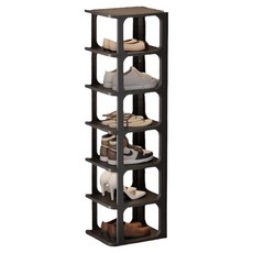 Noiwon 簡約6層鞋櫃, 1個, 黑色