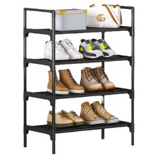 Noiwon 善用空間整潔鞋櫃 4層 45cm, 黑色, 1個