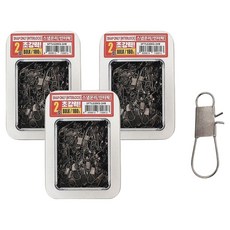 싸파 초강력 스냅 온리 2호 벌크 인터락 낚시채비, 180개입, 3개