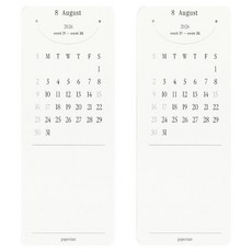 페이퍼리안 2026년 나우 히어 북마크 캘린더, 혼합색상, 2개