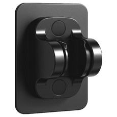 홈튜디오 욕실 무타공 강력접착식 120도 각도조절 샤워기거치대, 블랙