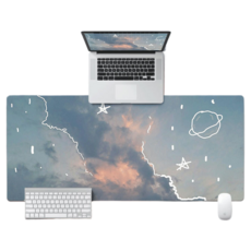 Onfix 療癒大型滑鼠墊 90 x 40 cm, 繁星夜空, 1個