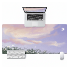 온코픽 힐링되는 마우스 장패드 80 x 30 cm, 퍼플 드림, 1개