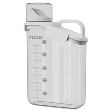 mooin 寵物密封儲糧桶 大號, 1個, 2800ml, 白色