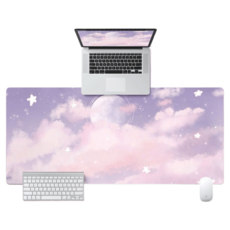 Oncopic 療癒滑鼠長墊 90 x 40 cm, 紫色雲朵, 1個