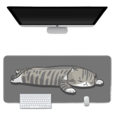 ONCOFIX 黑貓滑鼠長墊 80 x 40 cm, 1個, 躺著的貓