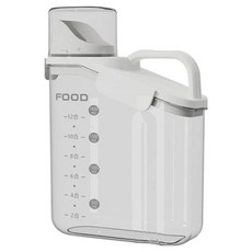 mooin 寵物密封儲糧桶 中號, 1個, 2000ml, 白色