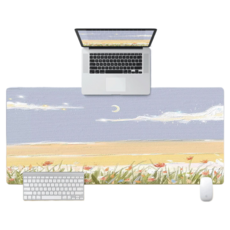 온코픽 힐링되는 마우스 장패드 1m x 50cm, 밝은 달, 1개