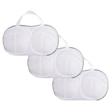 PDS Living 內衣保護型胸罩洗衣袋 FREE, 3個, 白色灰邊