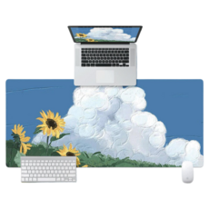온코픽 힐링되는 마우스 장패드 80 x 30 cm, 해바라기, 1개