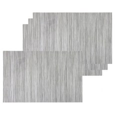 JUST HOME 長方形防水編織餐墊 6783-02A, 45 x 30cm, 簡約銀灰, 4個