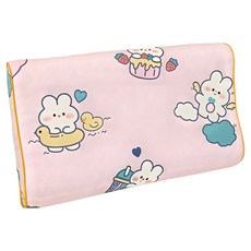 Annette 中童款 60s貢緞棉可拆洗天然兒童乳膠枕, 貝塔 粉色