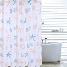 KODACHIEF 레어한 샤워커튼, 불가사리 조개, 1개