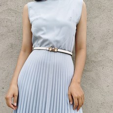 Elsso 女性商務穿搭修身雙面基本色系腰帶