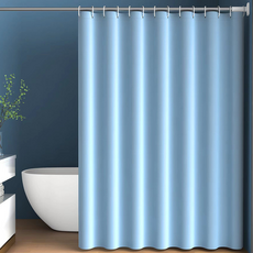 KODACHIEF 러블리한 샤워커튼, 레이크블루, 1개