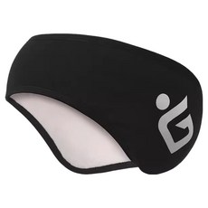 紅柿流通 G標誌 冬季 登山 跑步 自行車 露營 防寒 防風 魔鬼氈 耳罩, 1個, 黑色 G標誌