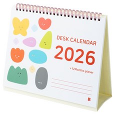 2026 B-FLY 插畫桌曆, 1個, 混合顏色