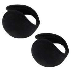 紅柿流通 登山 自行車 露營 防寒 防風 防霜 耳罩 類型1, 2個, 黑色