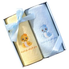 moms nature 兒童竹纖維浴巾2件組 85 x 85 cm, 朵莉, 1套