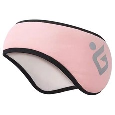 紅柿流通 G標誌 冬季 登山 跑步 自行車 露營 防寒 防風 魔鬼氈 耳罩, 1個, 粉紅色 G標誌