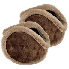 紅柿流通 登山 自行車 露營 防寒 防風 防霜 耳罩 Type2, 2個, 棕色