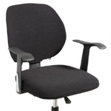 제이에스맘 사무용 의자 등받이커버, 블랙, 1개