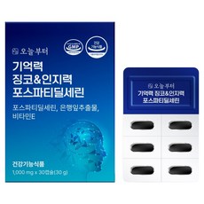 오늘부터 기억력 징코&인지력 포스파티딜세린, 30정, 1개