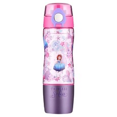 優貝選 迪士尼人氣卡通 直飲式兒童水壺, 蘇菲雅公主粉, 570ml, 1個