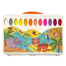 親親文化 彩虹溜溜筆 無毒軟蠟筆 可水洗的油畫棒, 24色, 1套