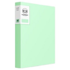 Home&The 基本款透明文件夾 A4 60頁, 綠色, 1個