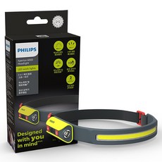 필립스 차박 캠핑 모션센서 핸즈프리 엑스페리온 6000 LED 헤드랜턴, 블랙, 1개