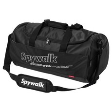 SPYWALK 圓筒旅行袋 獨立鞋袋 S9048-1, 1個, 黑色白字