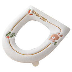 Signpost兔子保暖馬桶坐墊, 1個, 奶油色