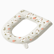 사인포스트 붙이는 손잡이형 변기시트커버, 러블리 캐츠, 1개
