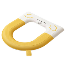 사인포스트 사랑스러운 디자인 변기시트커버, 옐로우, 1개