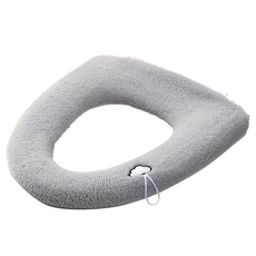 사인포스트 깔끔한 보온 변기시트커버, 그레이 손잡이형, 1개