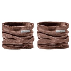 Malltoday 女性用超保暖滑雪必備圍脖, 2個, 01 棕色