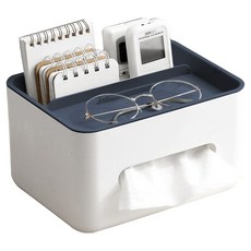 빅벅 심플 책상 거실 오거나이저 정리 휴지통, 블루, 1개