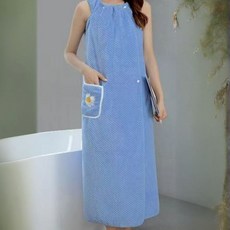 보마리 샤워 가운 100 x 130 cm, 블루, 1개