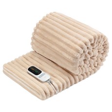 oa 便攜式露營膝上電熱毯, 米色, 1800 x 1300 mm